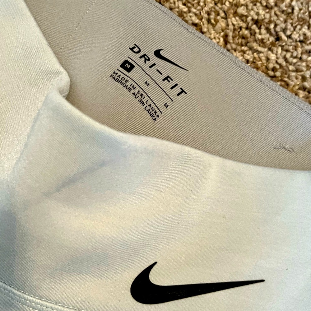 NIKE LEGGINGS, SIZE M, LIGHT GREY-MEDIUM GREY-SOFT BLUE